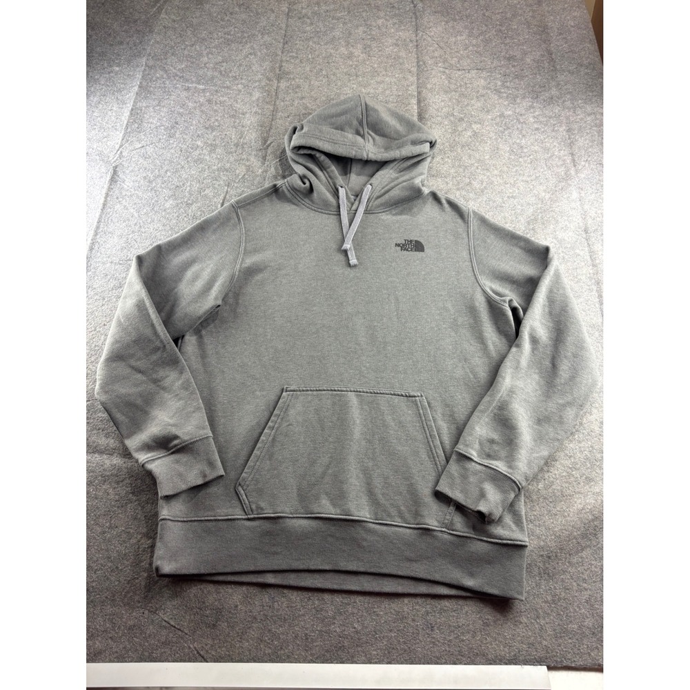 The North Face‎ Mens L Gray Fleece Pullover Hoodie Logo Sweatshirt Grpcore